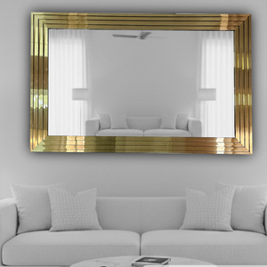 Eleve el estilo de su interior con un espejo con marco de acero inoxidable multicapa con revestimiento PVD, donde la durabilidad superior se combina con la elegancia atemporal. - Product Image 2