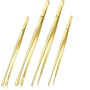 Pince de cuisine de précision à pointe fine en acier inoxydable pour la présentation et la garniture - Product Image 6