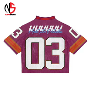 T-shirt ample à col en V pour homme, impression de logo personnalisée, maillot de football en jersey mesh, uniforme de football chez NURAK en 2026 - Product Image 4