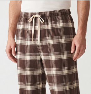 <b>Men</b> Cotton Jogger Flannel <b>Trouser</b> Casual Loose Fit Baggy <b>Wide</b> <b>Leg</b> Winter <b>Trouser</b> Flannel Drawstring Waist Night Pajama Set - Product Image 6