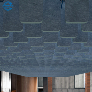 Panel Acústico Circular <span class=keywords><strong>de</strong></span> Fibra <span class=keywords><strong>de</strong></span> Poliéster al por Mayor, Techo <span class=keywords><strong>de</strong></span> Diseño Moderno para Oficinas y Apartamentos - Product Image 5