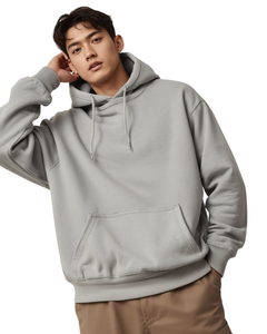 Vintage Style <b>Men</b> 100% Cotton Winter Oversized <b>Hoodie</b> with Drop Shoulder Fleece Sweatshirt - Product Image 4