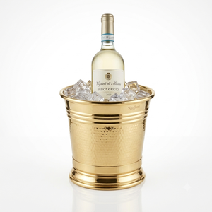 Refroidisseur à vin classique en laiton sur piédestal avec finition martelée, de luxe, artisanal, de qualité supérieure, fournisseur en gros, exportation, Inde, sur mesure - Product Image 1