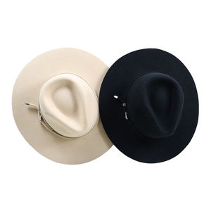 Fashion Polyester Fedora Hat for <b>Women</b> Men Classic Character Casual <b>Flat</b> Wide Brim Jazz <b>Cap</b> - Product Image 1