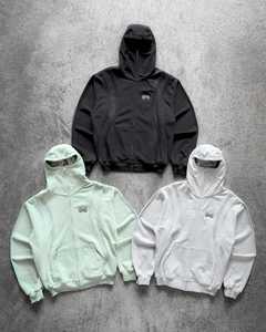 Men Vintage Oversized <b>Zip</b> <b>up</b> Hoodie Solid Acid Wash Cotton Sweatshirt Breathable Eco-Friendly Half <b>Zip</b> Track <b>Jacket</b> - Product Image 1