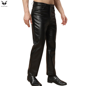 Pantalones de Cuero Sintético para Hombre, Corte Slim Fit, Cierre de Botones y Cremallera, Resistentes al Agua y al Viento, Ligeros, Nueva Llegada - Product Image 6