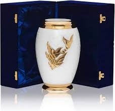 Urna Funeraria Negra con Silueta de Pesca, Urna de Cremación Grande de Aluminio para Cenizas de Adultos, Hermosa Urna Funeraria para Cenizas Humanas - Product Image 3