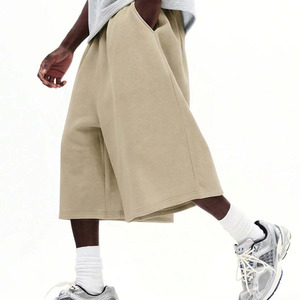 Pantalones Cortos Bermuda de Algodón de Color Sólido para Hombre, de Alta Calidad, con Bolsillos, Cintura Elástica, Estilo Casual, Corte Medio, Venta al Por Mayor - Product Image 3