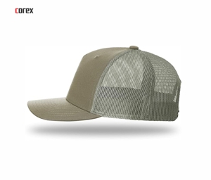 Olive Green 5-Panel Trucker <b>Hat</b> Mesh Breathable Adjustable Unisex Casual Outdoor Spring <b>Summer</b> - Product Image 3