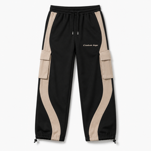 Heavyweight 100% Cotton Eco-Friendly Breathable Fleece Lining Cargo Jogger Pants Minimal Utility Sweatpants Elastic Waist - Product Image 1