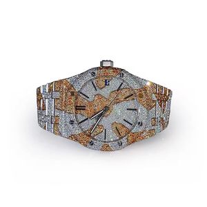 Reloj de Cuarzo Analógico de Lujo con Diamantes, Caja Irregular de Acero Inoxidable, Cierre Desplegable, 40 mm, Unisex - Product Image 1