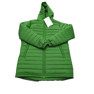 Hooded Puffer <b>Jacket</b> Women <b>Men</b> Winter Casual Zipper Front Windproof Polyester Wadding Solid Color <b>Long</b> Sleeve Coat - Product Image 2