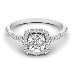 Anillos de Compromiso REYES de Alta Calidad en Oro Sólido de 14K con Diamante de Corte Redondo de 1.2 Quilates Certificado por IGI para Mujer, Joyería Fina Elegante - Product Image 5