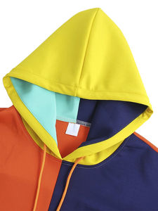 Sweat à capuche décontracté en polaire à manches longues, coupe classique, hiver, coton/polaire, couleurs personnalisables, tissu 300g, pour homme - Product Image 3