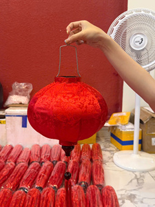 Red <b>Silver</b> Eco-Friendly Natural Handmade Traditional Chinese New Year <b>Lantern</b> Digital/Silk Screen Printing for Home Decoration - Product Image 4