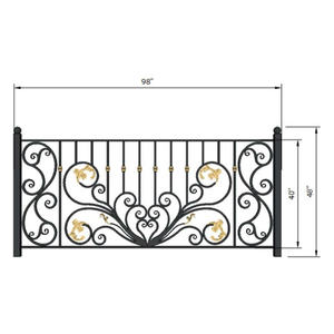 Rampe de balcon moderne en fer forgé et acier inoxydable avec système anti-rouille pour la sécurité extérieure et la beauté architecturale - Product Image 6