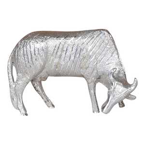 Modern Silver Finish Aluminium Horse Sculpture Elegant Home Decor Accent Decorative Figurine for <b>Console</b> <b>Table</b> Office Hotel - Product Image 3