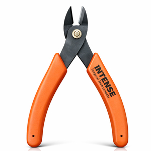 Heavy Duty Stainless Steel <b>Flush</b> Cutting Pliers 12 AWG Wire <b>Cutter</b> Black Handle for Jewelry DIY Electronics Repair Tool - Product Image 1