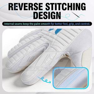 Customized Football Goalkeeper <b>Gloves</b> Custom Professional High Grip German Latex Palm Match Training Finger Guard Breathable - Product Image 5
