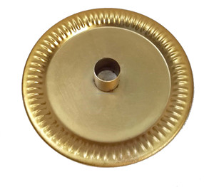 Bougeoir rond en laiton gaufrage bougeoir élégant support de lumière de thé décoratif pour la maison ou les occasions spéciales - Product Image 4