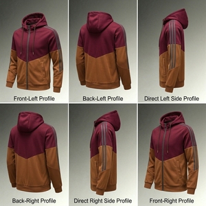New Trending Streetwear Tracksuit Custom Logo Men's Two Piece Set Oversized Fleece Jogger and Jacket Suit - Product Image 5