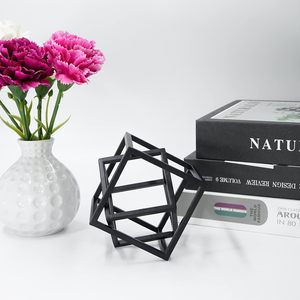 Handcrafted Metal <b>Cube</b> Decorative Ornaments Modern Geometric <b>Cube</b> Sculpture Accents for Home Decor Tabletop Display Decoration - Product Image 4