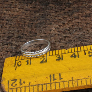 Wholesale 925 Sterling Silver <b>Beaded</b> Band Ring Dotted Minimalist Stacking Ring for Women Fine Jewelry Factory Price - Product Image 4