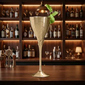 Verres à cocktail vintage dorés, élégants et luxueux, pour bar - Product Image 5