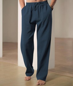 Pantalon cargo long homme en toile légère, style hip-hop, respirant, coupe ample, personnalisé, coloré, anti-plis, décontracté et sportif - Product Image 2