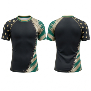 T-shirt de compression premium 2026 avec logo personnalisé, protection UV, pour la gym, l'entraînement, le MMA, le BJJ, la course à pied et les sports - Product Image 2