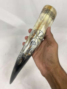 Cuerno Vikingo Pequeño para Beber, 8 Pulgadas, Hecho a Mano, Impermeable, Cuerno de Toro Europeo para Beber, Venta al por Mayor en India, Artesanías Naturales - Product Image 4