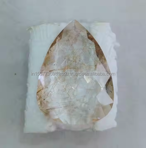 Piedra preciosa suelta natural Cobre Rutilo Cuarzo Corte al por mayor Piedra preciosa suelta Corte Cobre Rutilo Cuarzo Tamaño 37X27X10 MM Peso 74 Ct - Product Image 3