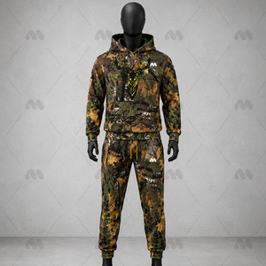 Ensemble de survêtement camouflage unisexe hiver, coupe oversize, avec pantalon de jogging long pour l'extérieur, imprimé par sublimation, en Spandex/Coton, pour la chasse - Product Image 1