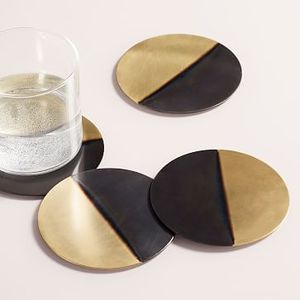 Premium Metal Coaster Set For Dining <b>Tables</b> Stylish Beverage Protection With Durable Decorative Finish Design - Product Image 3
