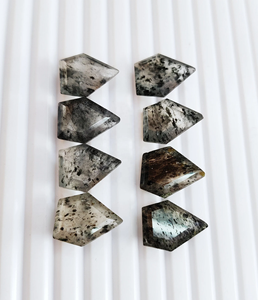 Cuarzo rutilado negro AAA facetado con forma de escudo, piedra preciosa de 17*14 mm, 100% NATURAL, para la fabricación de joyas a precio de mayorista. - Product Image 5