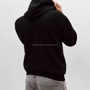 เสื้อฮู้ดผ้าฟลีซคอตตอน 100% สำหรับผู้ชาย ปรับแต่งได้ คุณภาพสูง เนื้อผ้าหนา สำหรับฤดูหนาว ลายเรียบ มีฮู้ดด้านหน้า - Product Image 5