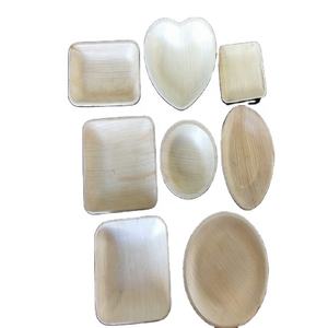 100% Naturel Écologique Areca Feuille De Palmier Vaisselle Jetable Assiette Classique Bol Conception avec Gravure Végétale Durable - Product Image 2