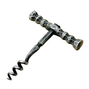 Sacacorchos de vino forjado a mano, abridor de botellas de hierro hecho a mano, metal negro con acabado antiguo, herramienta de barra resistente al mejor precio - Product Image 2
