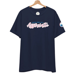 T-shirt graphique bleu marine en coton doux à col rond et manches courtes – Vêtement décontracté et tendance pour le quotidien - Product Image 5