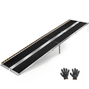 Rampa Plegable Portátil de Aluminio Antideslizante de 3 Metros para Sillas de Ruedas, Capacidad de 363 kg, para Umbral de Puerta - Product Image 1