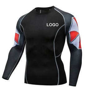 T-shirt de compression léger pour homme à manches longues, idéal pour le sport et la course, séchage rapide, personnalisable avec logo - Product Image 3