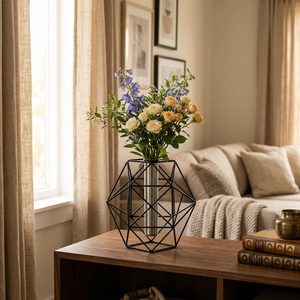 Handmade 27 cm Premium <b>Silver</b> <b>Wire</b> Cage Brass Vase Home Decor Hotel Wedding Table Centerpiece Elegant Flower Vase - Product Image 2