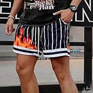 Shorts décontractés pour hommes en toile unie avec fermeture éclair, taille mi-haute, respirants, séchage rapide, style streetwear, avec boutons, par Dress Sports - Product Image 1