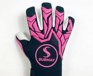 Guantes de Portero de Fútbol Subhay, Color Rosa y Negro, Dedos Completos, Antideslizantes, Correa de Muñeca Ajustable, Equipo de Protección Deportiva - Product Image 2