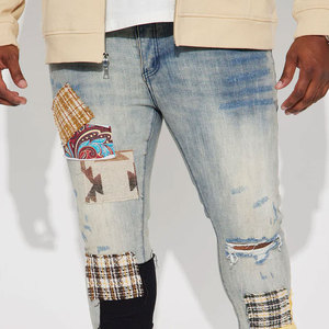 <b>Baggy</b> fit breathable Top Quality OEM Cargo Pockets <b>Trousers</b> <b>Baggy</b> Acid Washed Pants <b>Men's</b> Vintage Denim Jeans for <b>Men</b> - Product Image 2