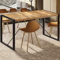 Tables à manger modernes en bois massif pliables et réglables en hauteur avec pieds en forme de V pour 6 personnes, utilisation en restaurant, meubles pour la maison