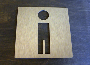Plaques de signalisation modernes en laiton pour portes de salle de bain, toilettes, WC, bureau, hôtel, adhésives - Product Image 5