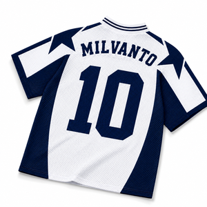 Camiseta de fútbol de malla personalizada para hombre |   Camiseta Deportiva de Manga Corta con Cuello en V, 100% Poliéster, 220 GSM, Malla Transpirable |   Jersey Sublimado con Cuello en V - Product Image 4