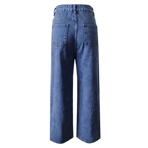 NURJENNA INDUSTRIES Jeans en denim délavé sur mesure de haute qualité pour hommes, coupe droite ample avec strass, 100 % coton, été - Product Image 6
