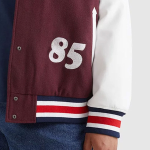 Women's Casual Short-Length Crop Varsity Jacket <b>Top</b> With Long Sleeves Finished Sustainable Product Women Varsity Jacket OEM - Product Image 4